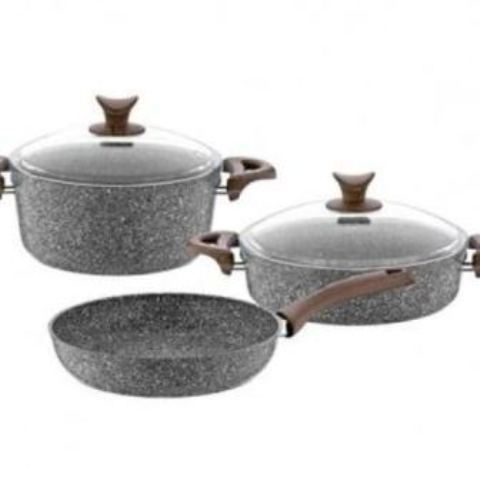 2 Nonstick Cooking Pots & Non -Stick Frying Pan