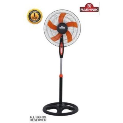 Rashnik 16'' Inch Stand Fan - Black & Orange