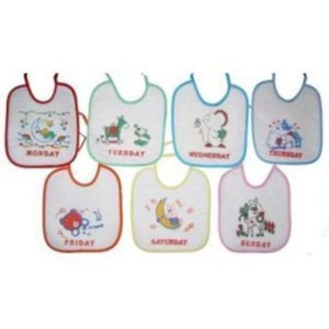 Fashion Waterproof Soft Baby Bibs( Set of 7)