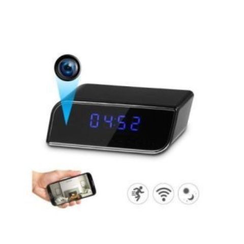 HD Mini Wifi Wireless IP Alarm Clock Portable CCTV Camera