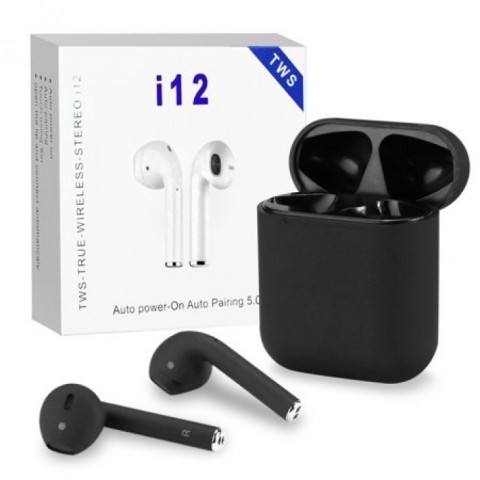 i12 TWS Bluetooth In-Ear Earphones With Charging Case