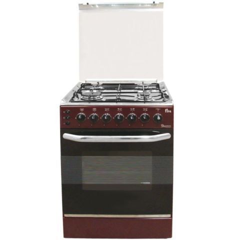 Ramtons 4 Gas 55x55 Dark Red Cooker 5694- Eb/303