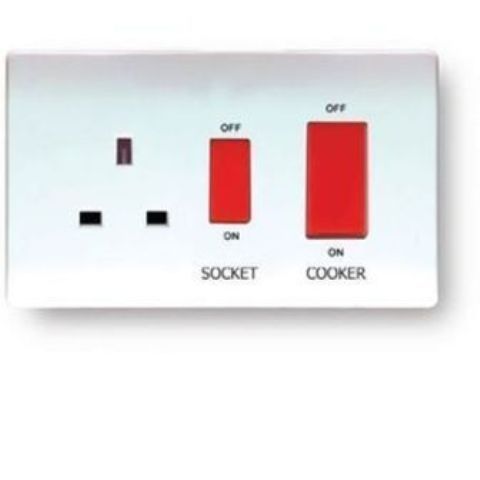 Tronic Double Switch Cooker Socket