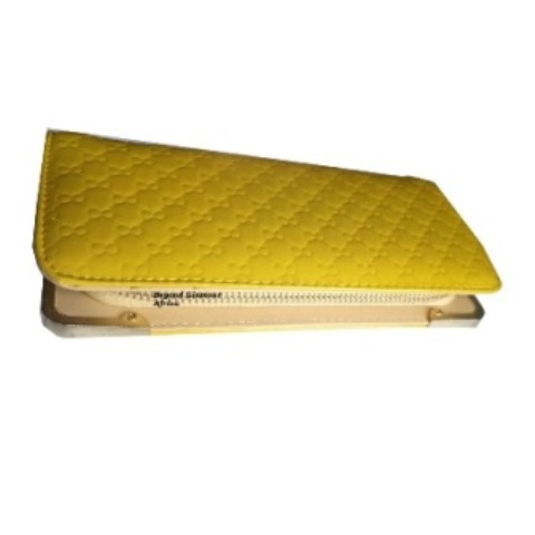 Ladies Glossy yellow clutch bag