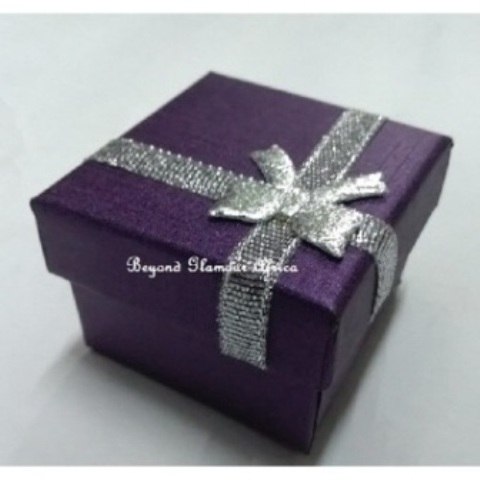 Purple Cardboard Ring Box