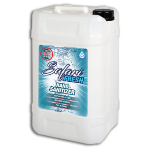 Safari Fresh 70% Alcohol Hand Sanitizer Gel & Liquid 20L