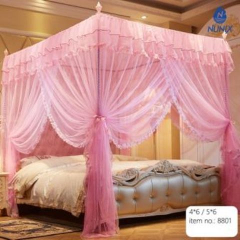 Nunix Princess Mosquito Net With Metallic Stand 5*6