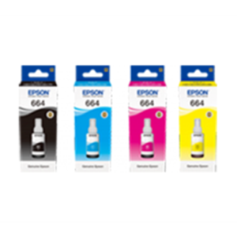Epson T664 4 colour ink bottles Inks