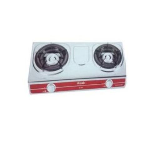 2 Burner Gas Cooker- Stainless Steel- Silver