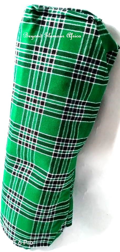 Maasai traditional Cloth Green/Black shuka