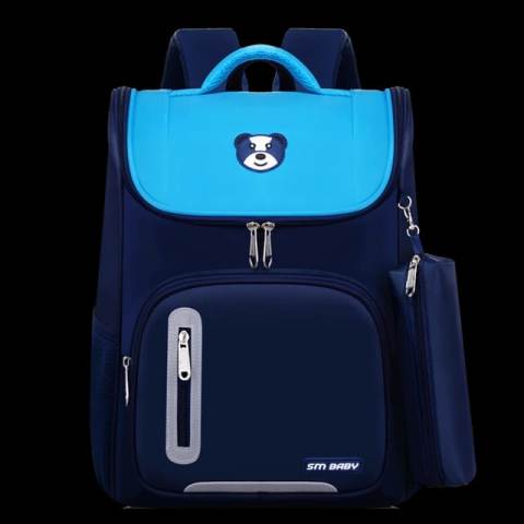 School Bags- Navy Blue/sky Blue