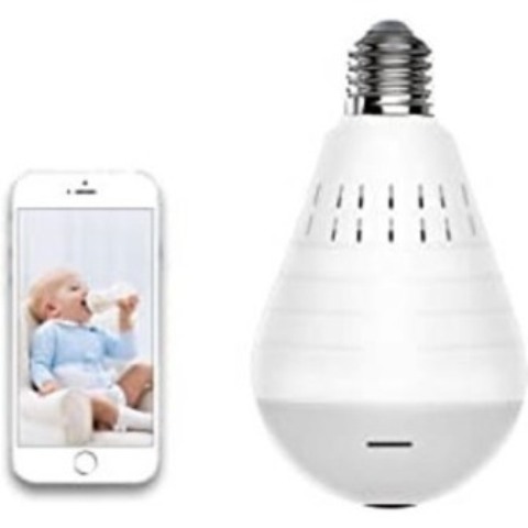 Wireless 1080P Bulb Camera 360 Degree Panoramic Led WiFi Fish Eye Security