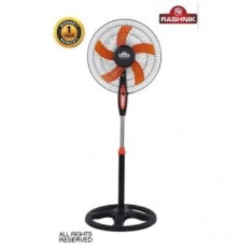 Rashnik 16'' Inch Stand Fan - Black & Orange
