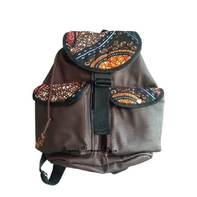 Brown Leather ankara  Bacpack