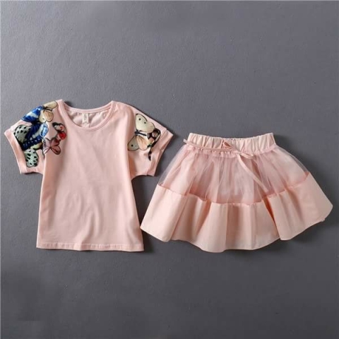 Girl tutu skirt and Tshirt set