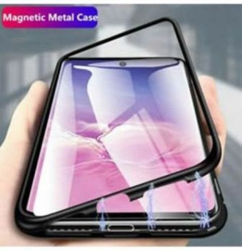 IPhone 6 Magnetic Adsorption Metal Case Tempered Glass Cover