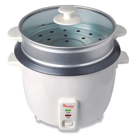 Ramtons Rice Cooker+Steamer 1.8 Liters White- RM/289