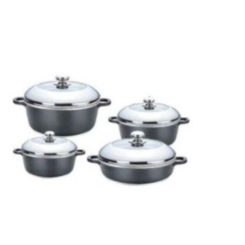 8 Pieces – Non Stick Cooking Pot – Black