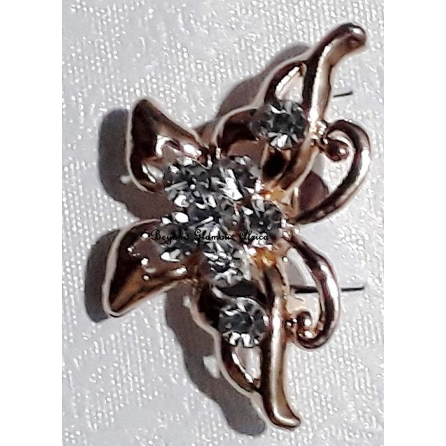 Women's  butterfly crystal Gold  Brooch