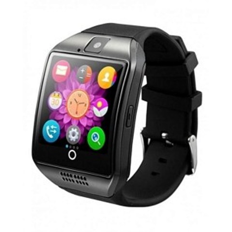 Q18 Smart Watch Phone – 0.8MP Camera – Single SIM/Memorycard- Black