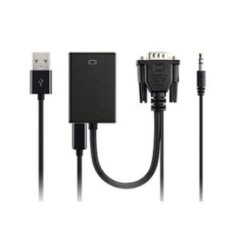 VGA To HDMI Output 1080P HD +Audio TV AV HDTV