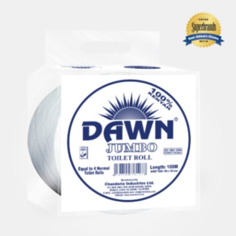 Dawn Jumbo White Tissue Wrapped 100M 12s