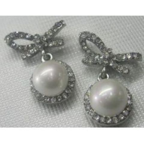 Women Elegant Silver Drop Earrings