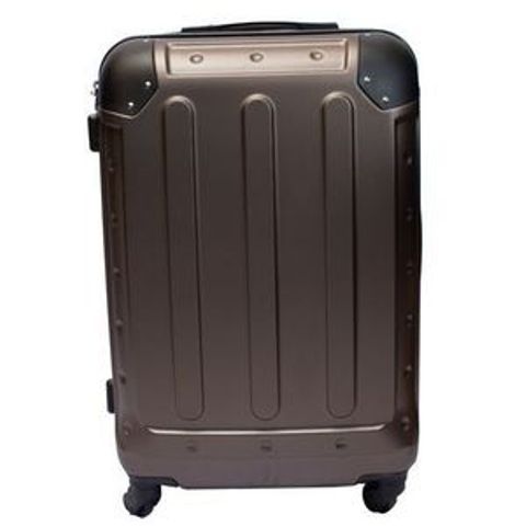Lightweight Hard Fiber Travel Suitcase-Metallic Color