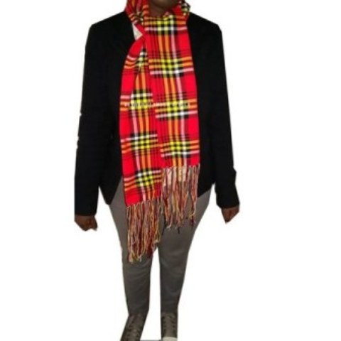 Soft Red Maasai Scarf