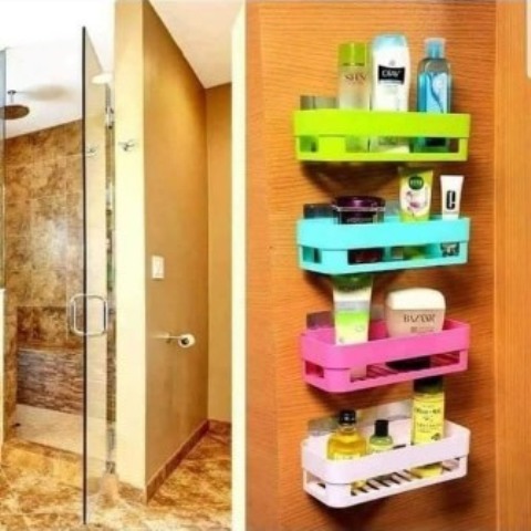 Rectangular bathroom organizer
