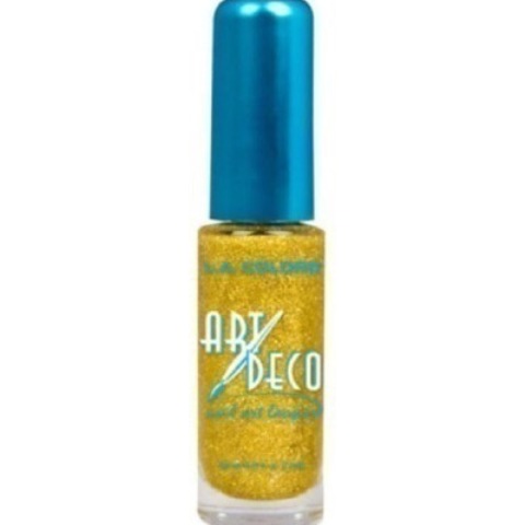 La Colors Art Deco Nail Art Polish Gold Glitter CNA904