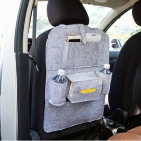 New Car Auto Seat Back Multi-Pocket Storage Bag Organizer Holder Hanger-Gray