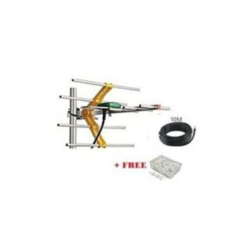 Digital TV Aerial With Cable Plus Free Cable Clips