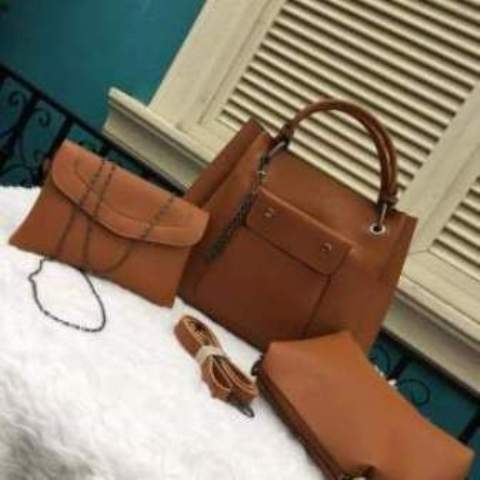 Ladies 3 in 1  Comfortable and Strong Ladies Handbags  Beige