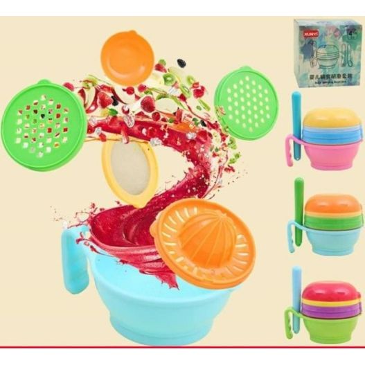 7pc/Set Baby Food Manual Processor