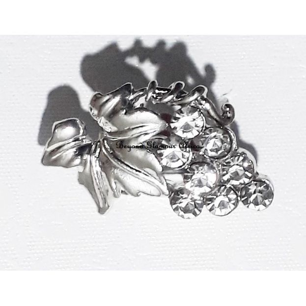Womens Silver Vintage Bouquet Brooch