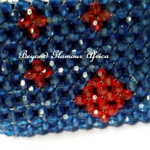 Blue accessories pouch