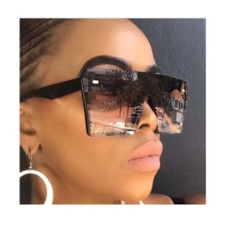 Oversize Square Sun Shield Big Frame Colourful Ladies Sunglasses