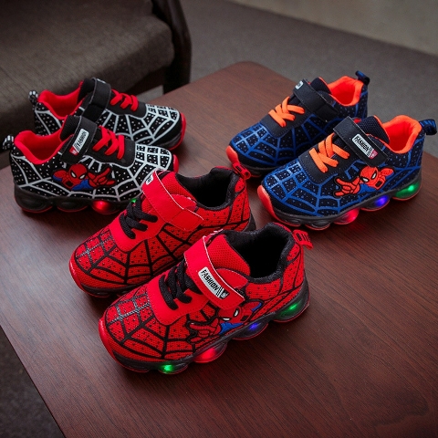 Kids Spiderman Led Shoes