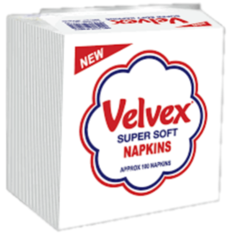 Velvex White Standard Serviettes