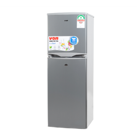 VON VART-22DHS Double Door Fridge 144L - Silver