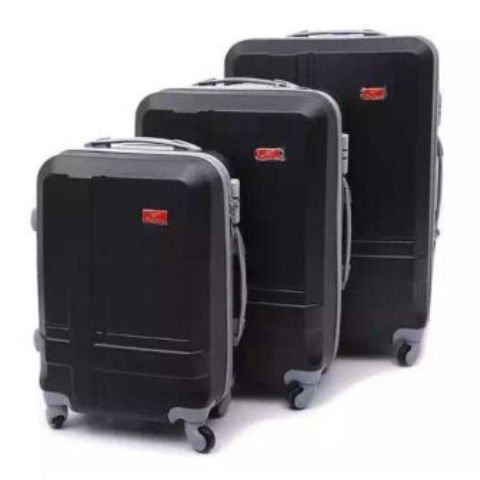 Fashion 3 In 1 Huwapai Suitcase-black