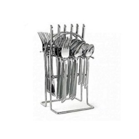 24 pcs Stainless Steel Cutlery Set Cutlery + Rack