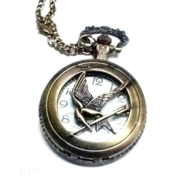 Brass Sparrow Pocket Watch