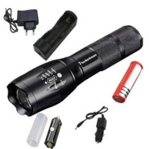 Led Flashlight, T6 Zoomable Handheld 9000 High Lumen