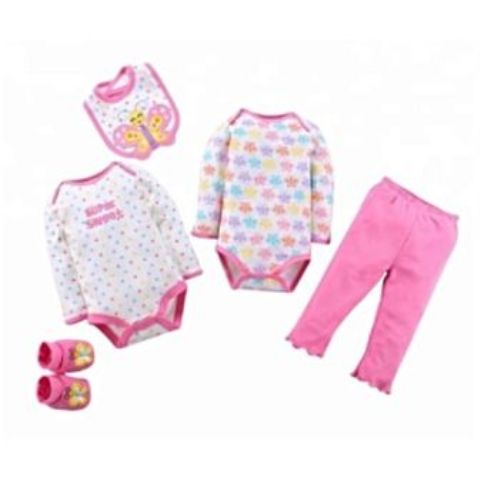 Girls Long Sleeved 5 Piece Clothes Set-Super Sweet