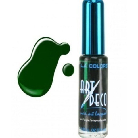 La Colors Art Deco Nail Art Polish Forest Green CNA916