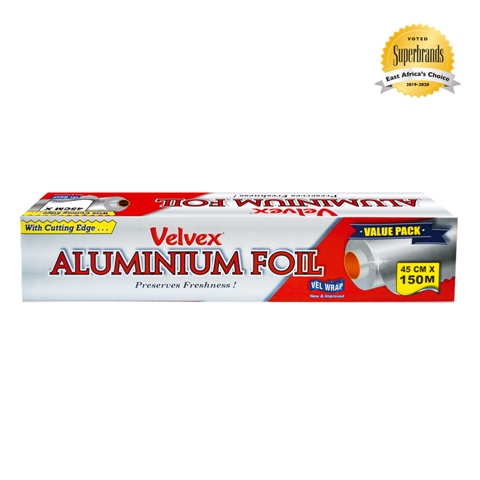 Velvex Aluminium Catering Foil 45cm(w)x150m(l)