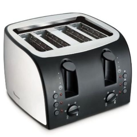 Ramtons 4 Slice Pop Up Toaster Stainless Steel- Rm/195
