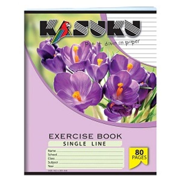 Kasuku Superior Exercise Book A5 Single Line 80 Pages Chip Board